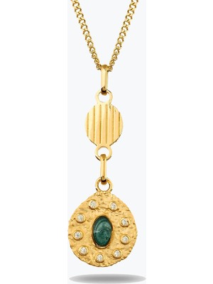 Goldium Jewellery Tasarım Asimetrik Madalyon Kolye