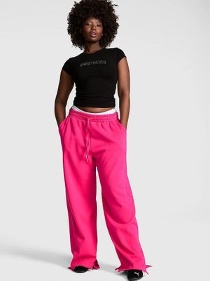 Pink Ivy Bol Paça Eşofman Altı - Fuşya