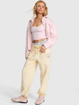 Pink Ivy Kampüs Eşofman Altı - Uçuk Sarı
