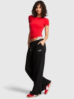 Pink Ivy Bol Paça Eşofman Altı - (Tek Renk)