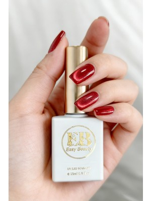 Easy Beauty Kedi Gözü Kalıcı Oje - Simli Cat Eye Gel Polısh Cg4 - Tpo Içermez - Protez Tırnak Ojesi