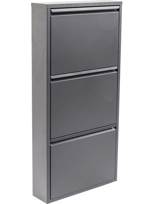 3'lü Metal Ayakkabılık Siyah Pappuchbox