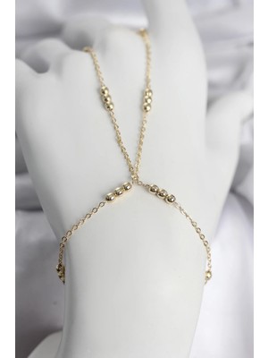 Pileli Store  316L Çelik Top Zincirli Gold Renk Kadın Şahmeran TG27SN745