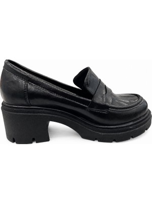 papucumun dünyası Kadın Topuklu Loafer Ayakkabı