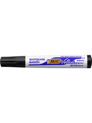 Bic Velleda Yuvarlak Uçlu Beyaz Tahta Kalemi Siyah Tekli Adet 1701 Eco Kullanım İçin Uygun