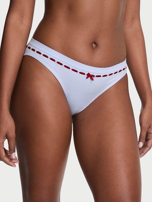 Seamless Seamless Kurdele Detaylı Bikini Külotu - Soluk Gri
