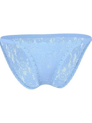 Pink Dantelli Bikini Külotu - (Tek Renk)