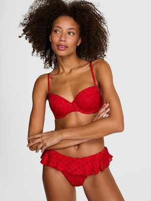 Pink By Frankies Bikinis Ryder Push-Up Bikini Üstü - Kırmızı