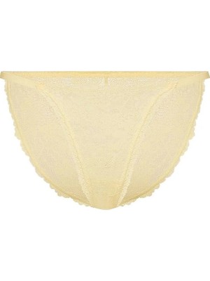 Pink Dantelli Bikini Külotu - Uçuk Sarı