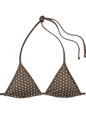 Pink By Frankies Bikinis Cape May Bikini Üstü - Beyaz Puantiyeli