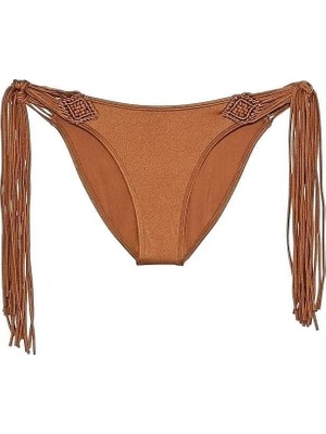 Victoria's Secret Swim Makrome Püsküllü Cheeky Bikini Altı - Karamel