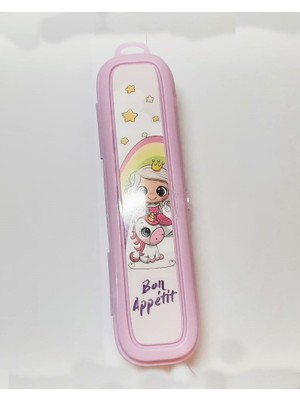 Kaia Life Pembe Multi Renkli Kapaklı Kalemlik Kutusu -Çanta Içi Saklama - Diş Fırçası - Makyaj Fırçası Kutu
