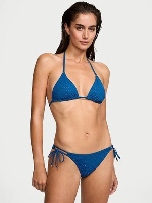 Victoria's Secret Swim Essential Diamanté Üçgen Bikini Üstü - Safir