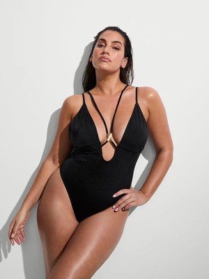 Victoria's Secret Swim Archives Askılı Dekolteli Mayo - Siyah