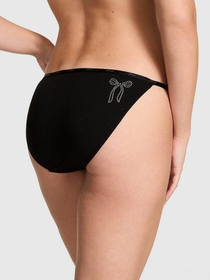 Pink Logolu Pamuklu Askılı Bikini Külotu - (Tek Renk)