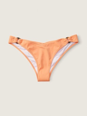 Pink V Model Halkalı Mini Bikini Altı - Açık Mercan / Kremsi Mercan