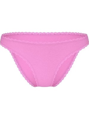 The Lacie Dantelli Pamuklu Bikini Külot - Bebek Pembesi