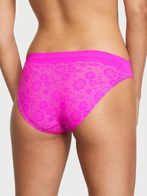 Seamless Seamless Posey Dantelli Bikini Külot - Koyu Pembe