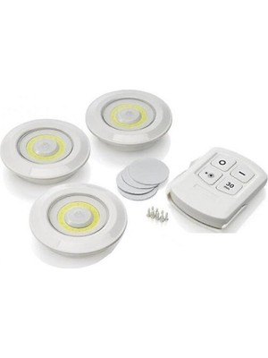 Kaia Life Kablosuz Uzaktan Kumandalı 3lü LED Lamba Seti