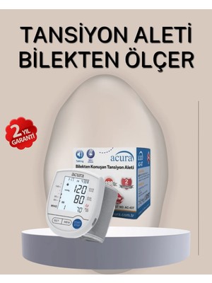 Bilekten Ölçer Tansiyon Aleti Şarjlı-Pilli Hafızalı Pratik Kullanım