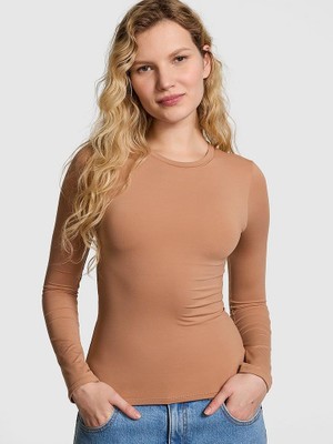 Pink Base Stretch Uzun Kollu Tişört - Şekerleme