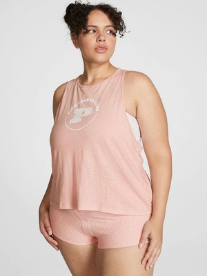 Pink Pamuklu Racerback Atlet - Uçuk Pembe