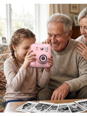 Esranın Dünyası Hd Ekranlı Çocuk Fotoğraf Makinesi Video Kayıt ve Baskı Kağıdı Kalem Hediyeli RSGOO34-ESRDNS
