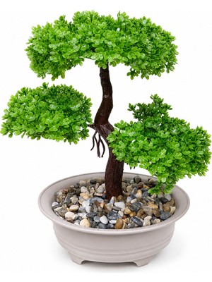 B&Nine Dekoratif Bonsai Yapay Ağaç - Ev & Ofis Masa & Raf Dekoru