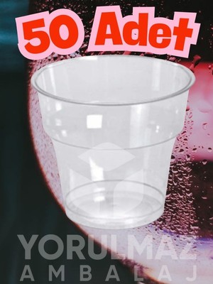 Yorulmaz Ambalaj 🥤 180 cc Kristal Plastik Bardak 50’li – Şeffaf Sert ve Dayanıklı Sunum Bardağı ✨50 Adet