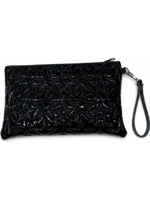 Shıkırtı Yıldız Desenli Çıkarılabilir El Askılı Soft Parlak Kadın Portföy Çanta (30CM*19CM)