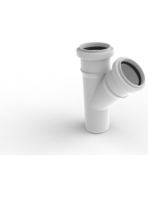 40 mm Tek Çatal 45 Derece Atık Su Pissu Çatalı