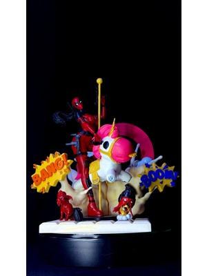 Arez Figür Marvel Lady Deadpool Figür 23 cm El Boyama Koleksiyonluk Dekoratif 3D Baskı