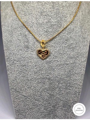 Gold Renk Kalpli Çelik Kolye