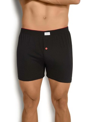 FANİLAM Erkek Jiber Havlu Kemer Düğmeli Penye Boxer 4'lü Pamuklu Rahat Kesim