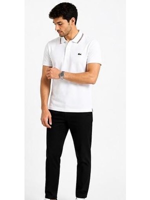 Lacoste  Polo Yaka  Beyaz  Regular Fit