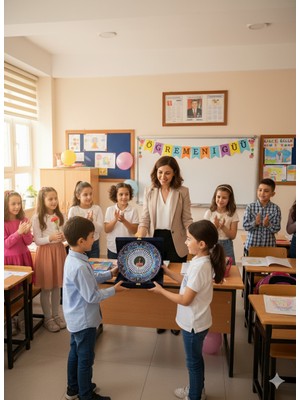 Hatyazan Mezuniyet Hatırası: Kişiye Özel Fotoğraflı ve Isimli Kütahya Çini Tabak (25 Cm)