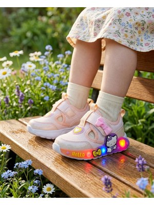 Foopi Hello Işıklı Kız Cırtlı Spor Sandalet 22-25