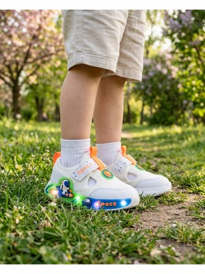 Foopi Space Işıklı Erkek Cırtlı Spor Sandalet 22-25