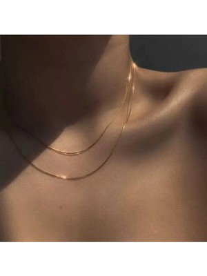 İpar Aksesuar Gold Tel Zincir Kolye