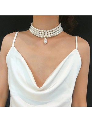 İpar Aksesuar Choker Şık Inci Kolye