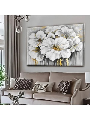 Şehzat Dekoratif Tablonuz Dekoratif Modern Şık Çiçek Kanvas Tablo E39