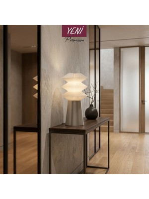 Nazze Kai Beyaz Masa Lambası Modern Abajur