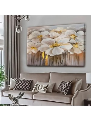 Şehzat Dekoratif Tablonuz Dekoratif Modern Şık Çiçek Kanvas Tablo Dikey E1