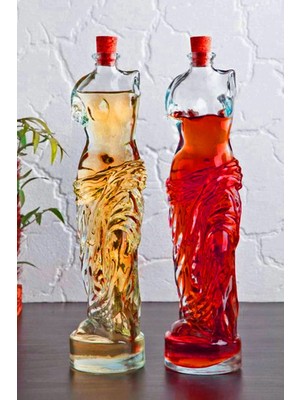 EkoAlışverişDünyam Venüs Yağdanlık - Kadın Figürlü Sirkelik Sosluk 200 ml 2li Set