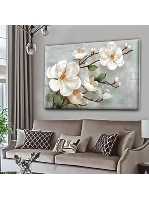 Şehzat Dekoratif Tablonuz Dekoratif Modern Şık Çiçek Kanvas Tablo E37