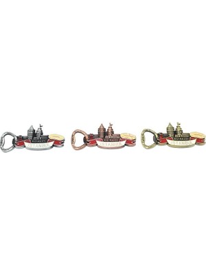 EkoAlışverişDünyam Metal Istanbul Temalı Yöresel Magnet Açacak Model 3