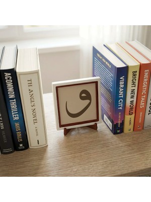 Miawiki Özel Tasarım Vav Harfi Dekoratif Set, 10X10 cm  Modern Çizgilerle Birleşen Manevi ve Zarif Dokunuş