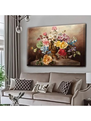 Şehzat Dekoratif Tablonuz Dekoratif Modern Şık Çiçek Kanvas Tablo E3