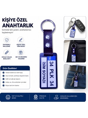 Hediyelik Kişiye Özel Anahtarlık 2 Adet – Plaka Tasarım