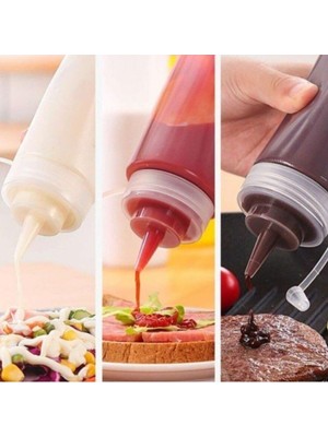 EkoAlışverişDünyam Şeffaf Kapaklı Sızdırmaz Yağlık Sosluk Şişesi Plastik Yağdanlık 400 Ml. AP-9028 (5510)